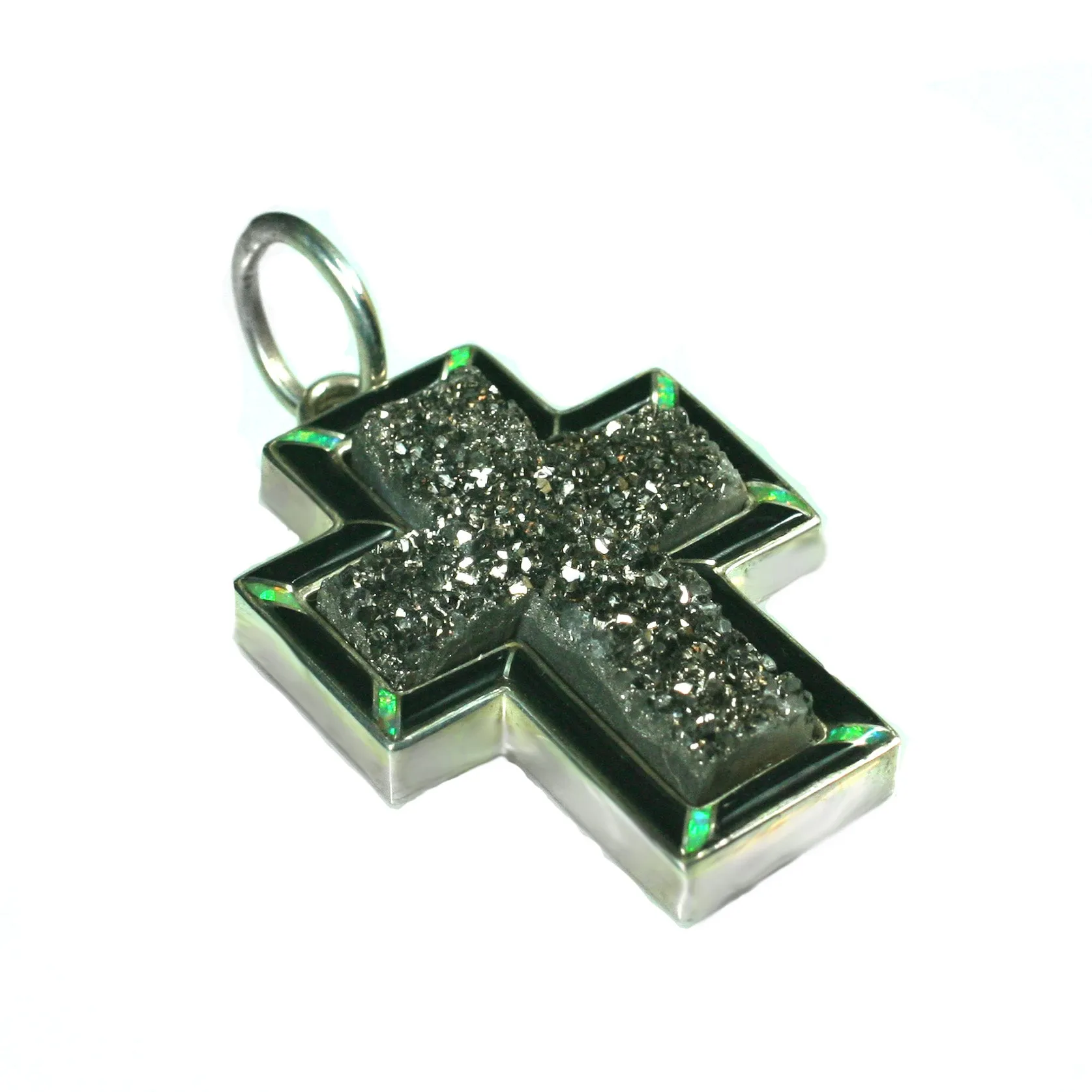 Drusy Cross Pendant