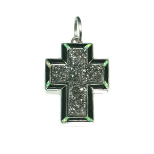 Drusy Cross Pendant