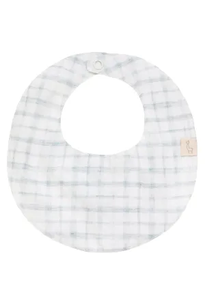 Dusky Blue Checked Bib