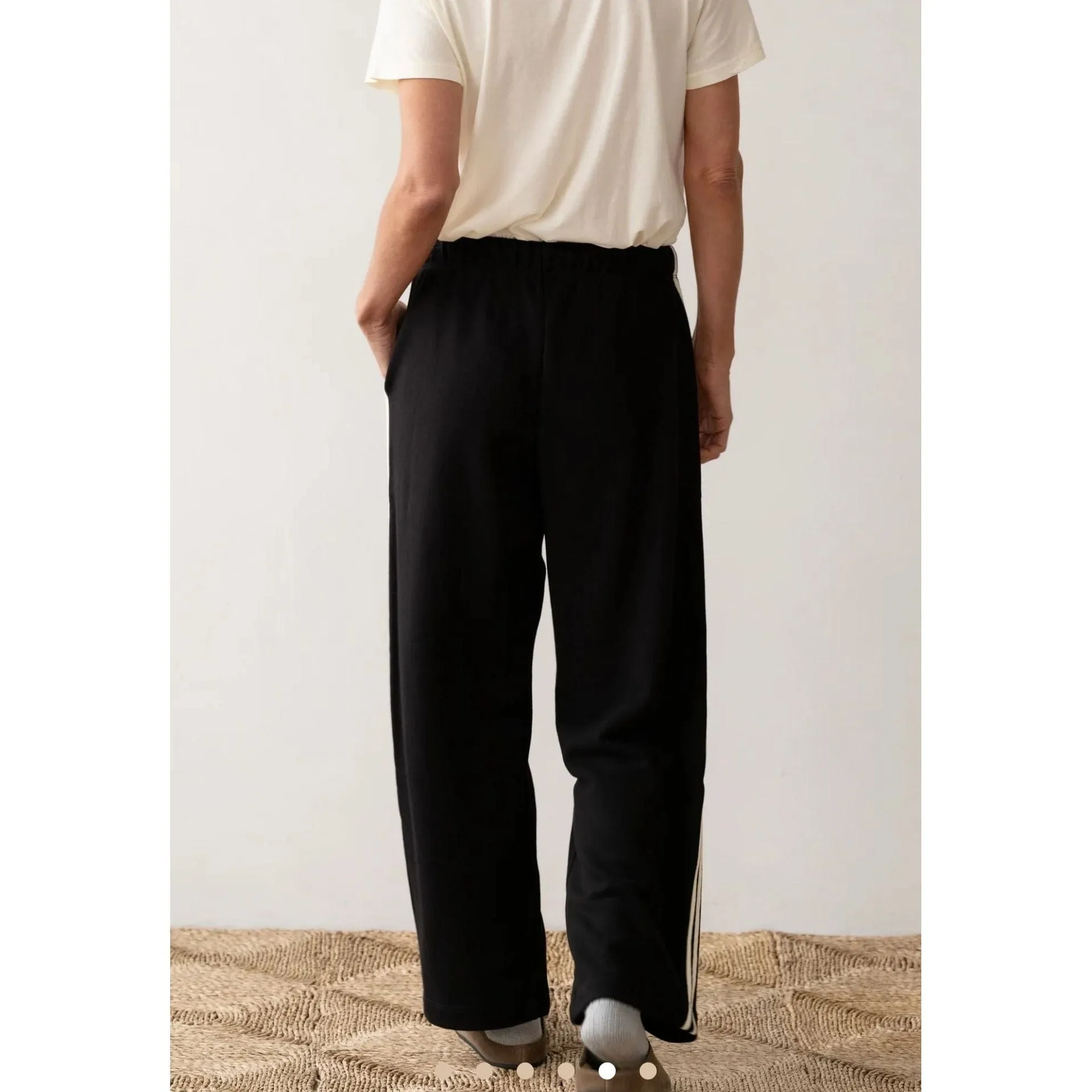 Eco-Terry Stripe Crop Pant