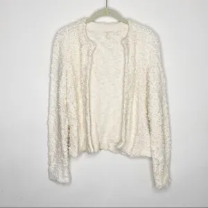 Eileen Fisher ivory popcorn cardigan
