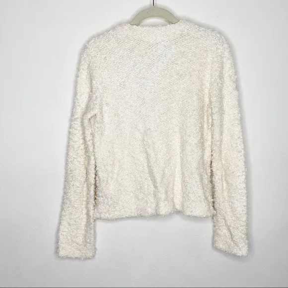 Eileen Fisher ivory popcorn cardigan