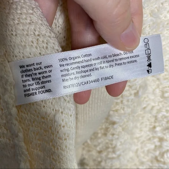 Eileen Fisher ivory popcorn cardigan