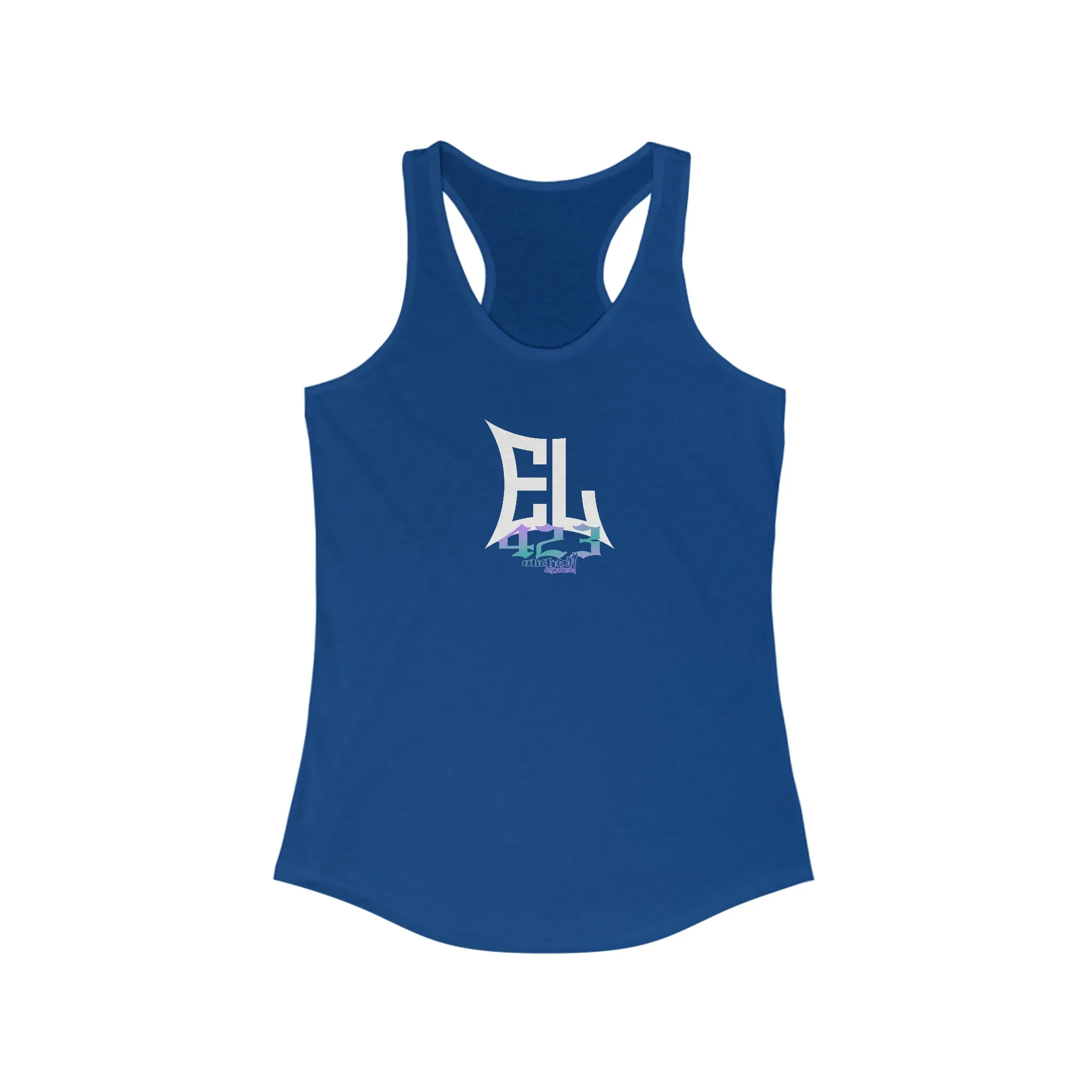 EL423 Bold Purple Teal/Racerback Tank Top