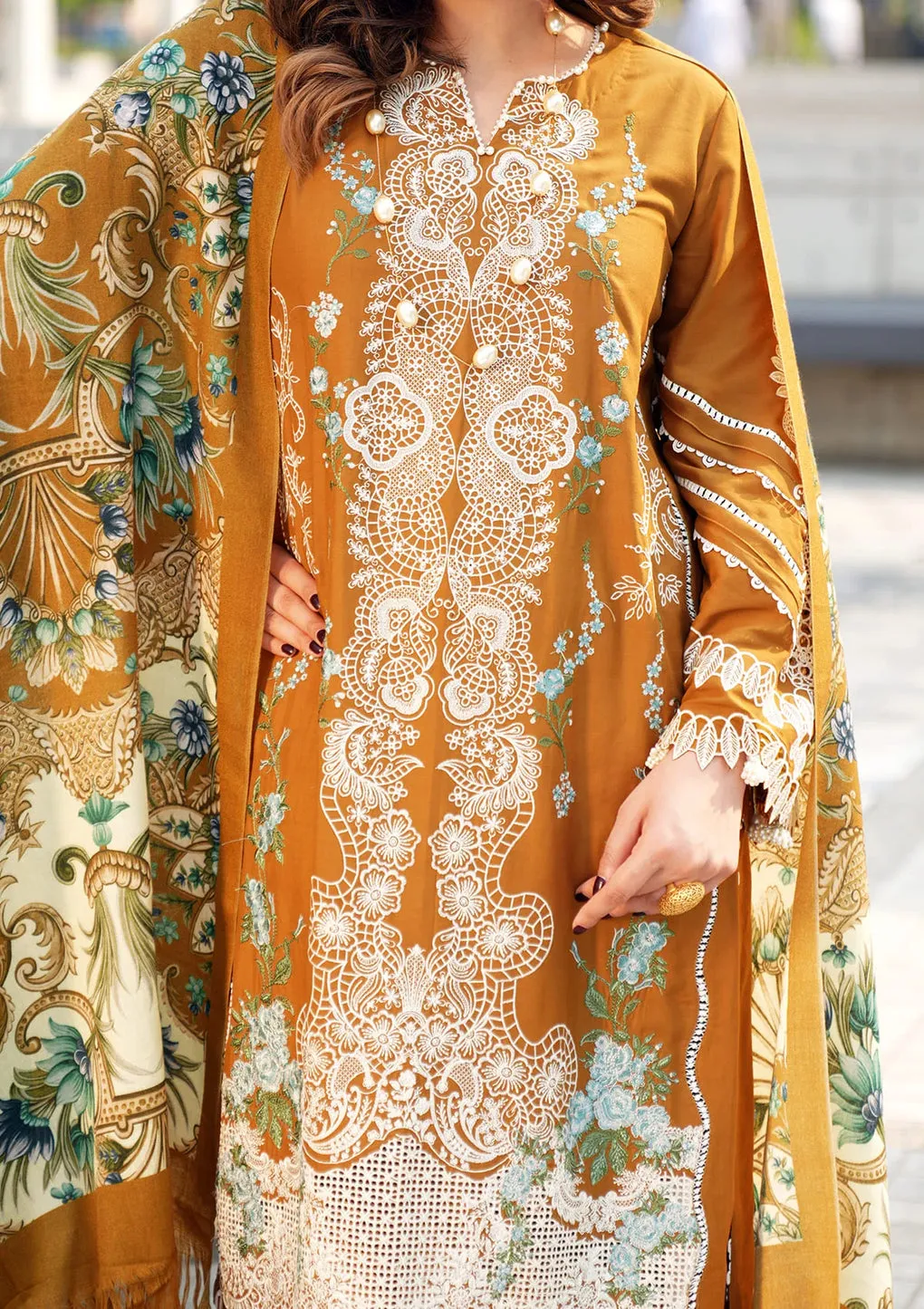 ELAF | PASHMINA WINTER SHAWL COLLECTION '24 | EPW-3A Sunkissed Meadows