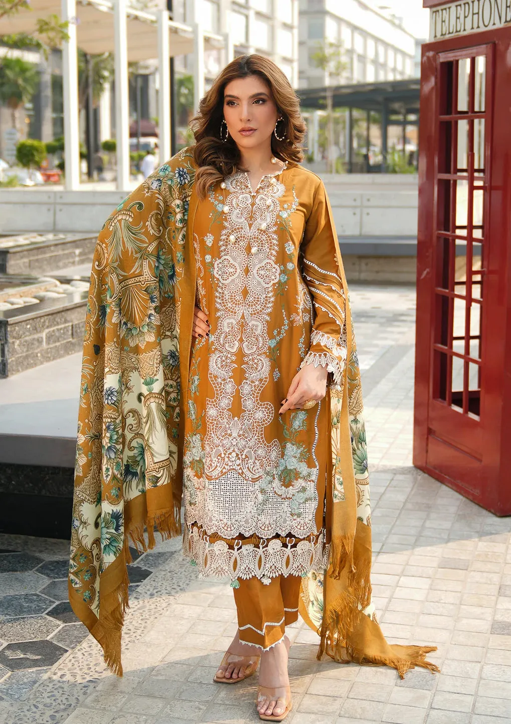 ELAF | PASHMINA WINTER SHAWL COLLECTION '24 | EPW-3A Sunkissed Meadows
