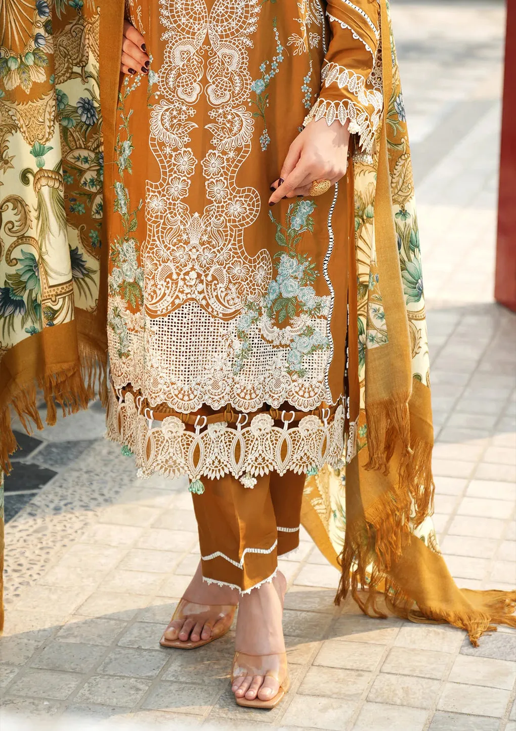 ELAF | PASHMINA WINTER SHAWL COLLECTION '24 | EPW-3A Sunkissed Meadows