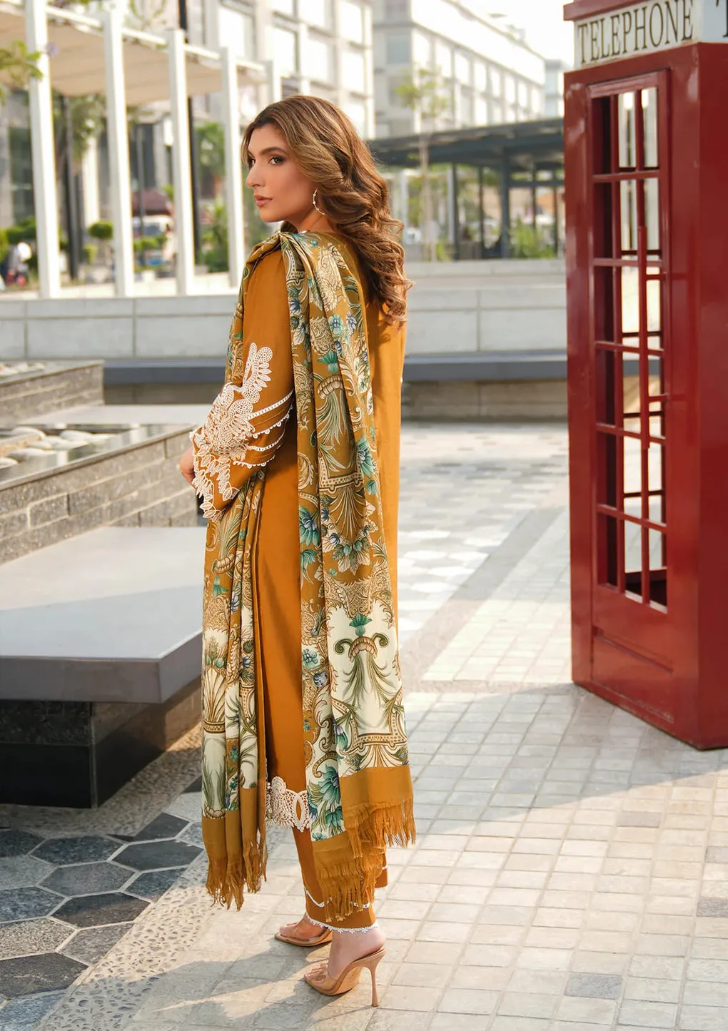 ELAF | PASHMINA WINTER SHAWL COLLECTION '24 | EPW-3A Sunkissed Meadows