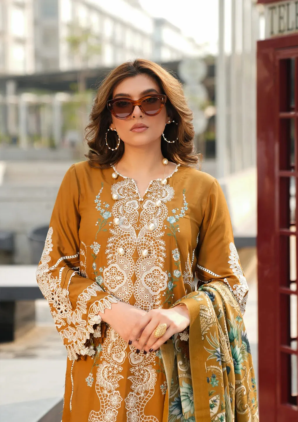 ELAF | PASHMINA WINTER SHAWL COLLECTION '24 | EPW-3A Sunkissed Meadows