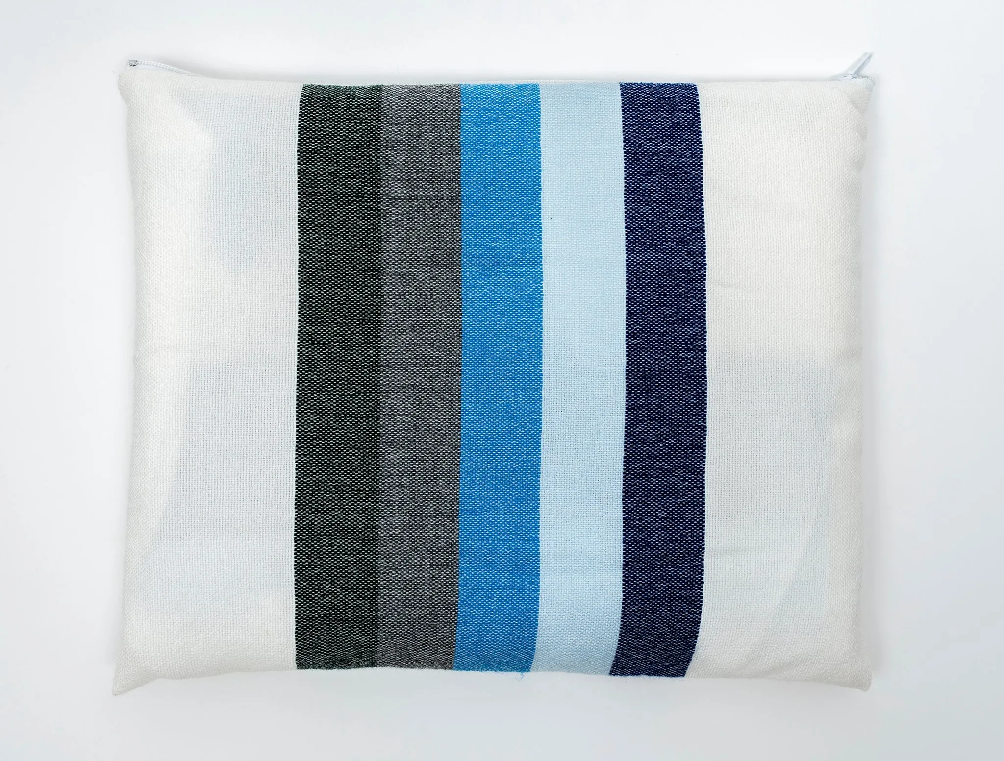 Emanuel - Wool Tallit - Wide Stripes in shades of Blue