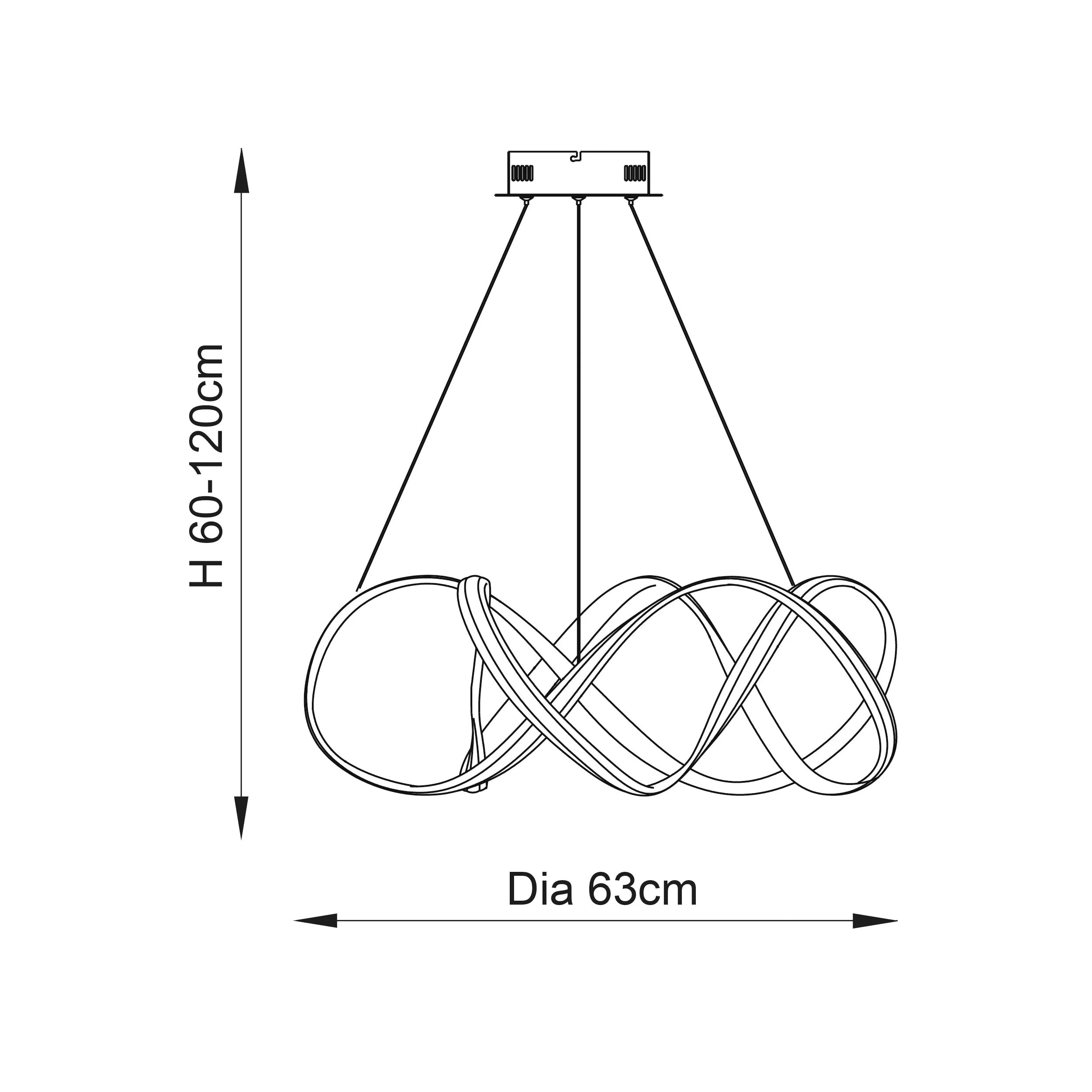Endon 81893 Synergy 1lt Pendant Textured white paint & white silicone 41W LED tape module (SMD 2835) Warm White