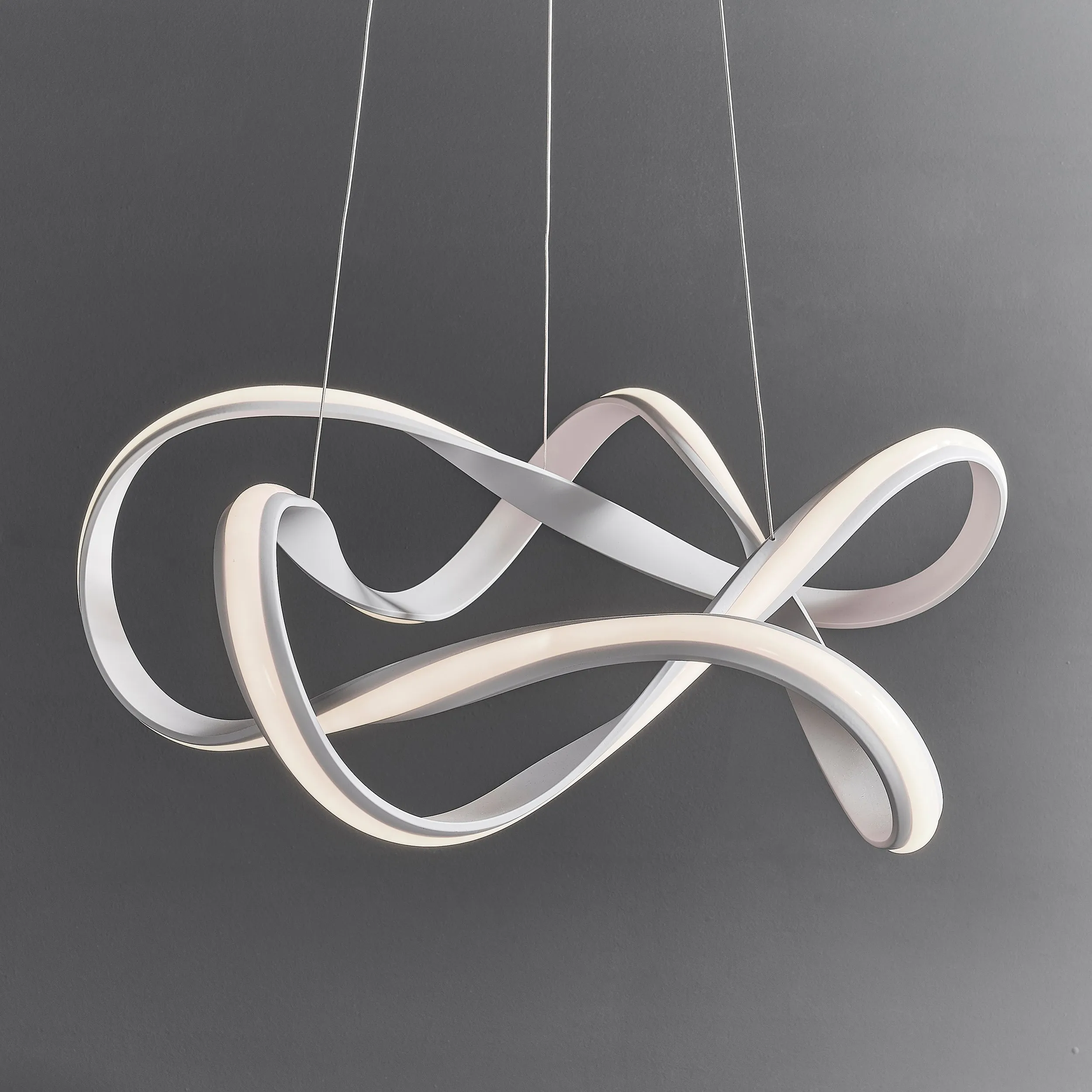 Endon 81893 Synergy 1lt Pendant Textured white paint & white silicone 41W LED tape module (SMD 2835) Warm White