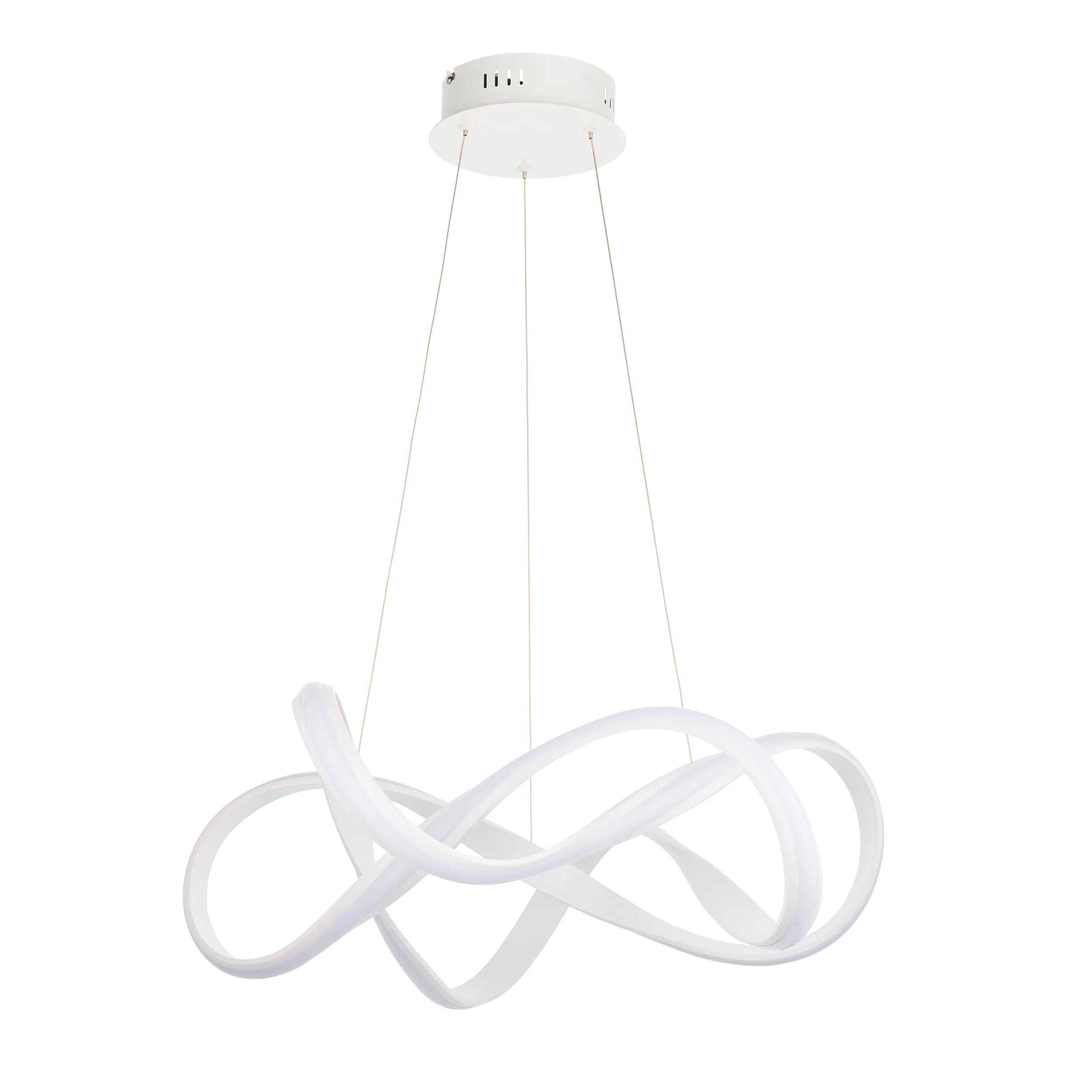 Endon 81893 Synergy 1lt Pendant Textured white paint & white silicone 41W LED tape module (SMD 2835) Warm White
