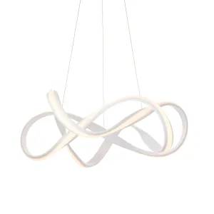 Endon 81893 Synergy 1lt Pendant Textured white paint & white silicone 41W LED tape module (SMD 2835) Warm White
