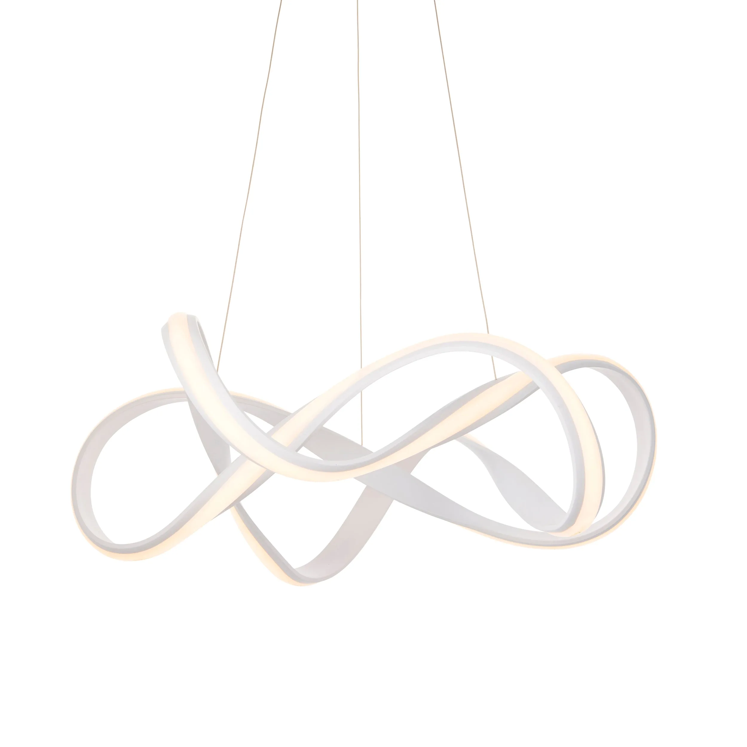 Endon 81893 Synergy 1lt Pendant Textured white paint & white silicone 41W LED tape module (SMD 2835) Warm White