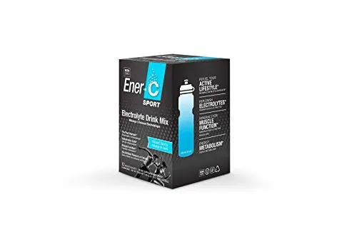 Ener-C - Polvo de mezcla de bebidas electrolíticas deportivas, soporta la función muscular y la hidratación, paquetes de electrolitos, bajo contenido de azúcar sin cafeína, bayas mixtas, 12 paquetes