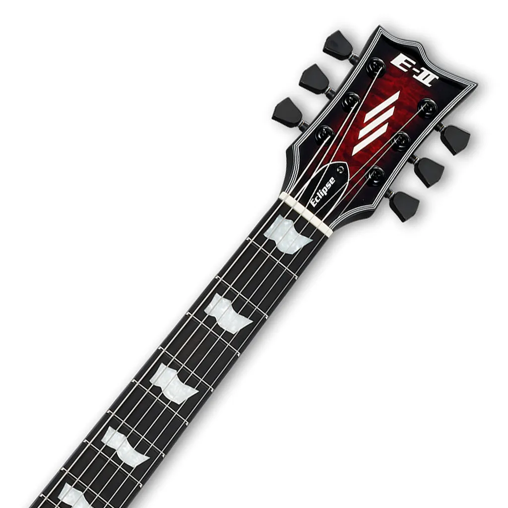 ESP E-2 Eclipse2 Quilted Maple See Through Black Cherry Sunburst