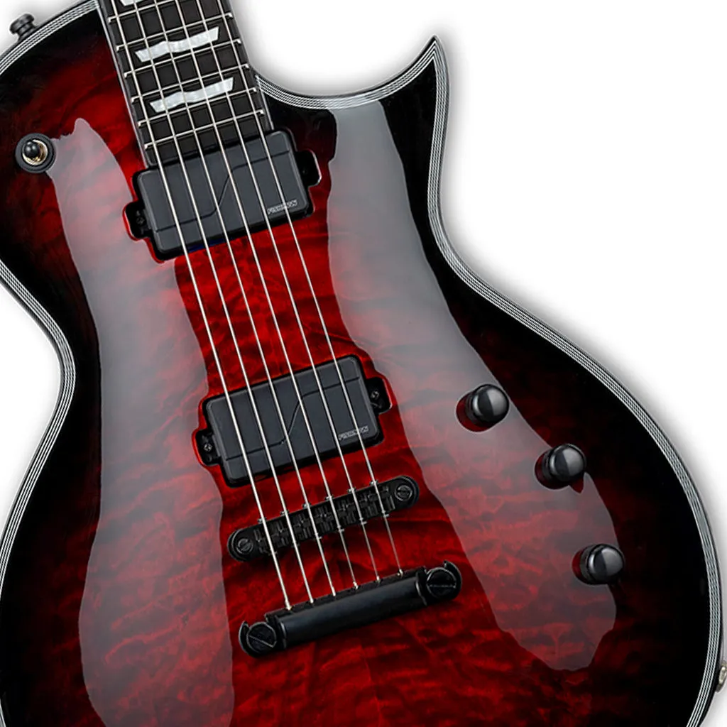 ESP E-2 Eclipse2 Quilted Maple See Through Black Cherry Sunburst