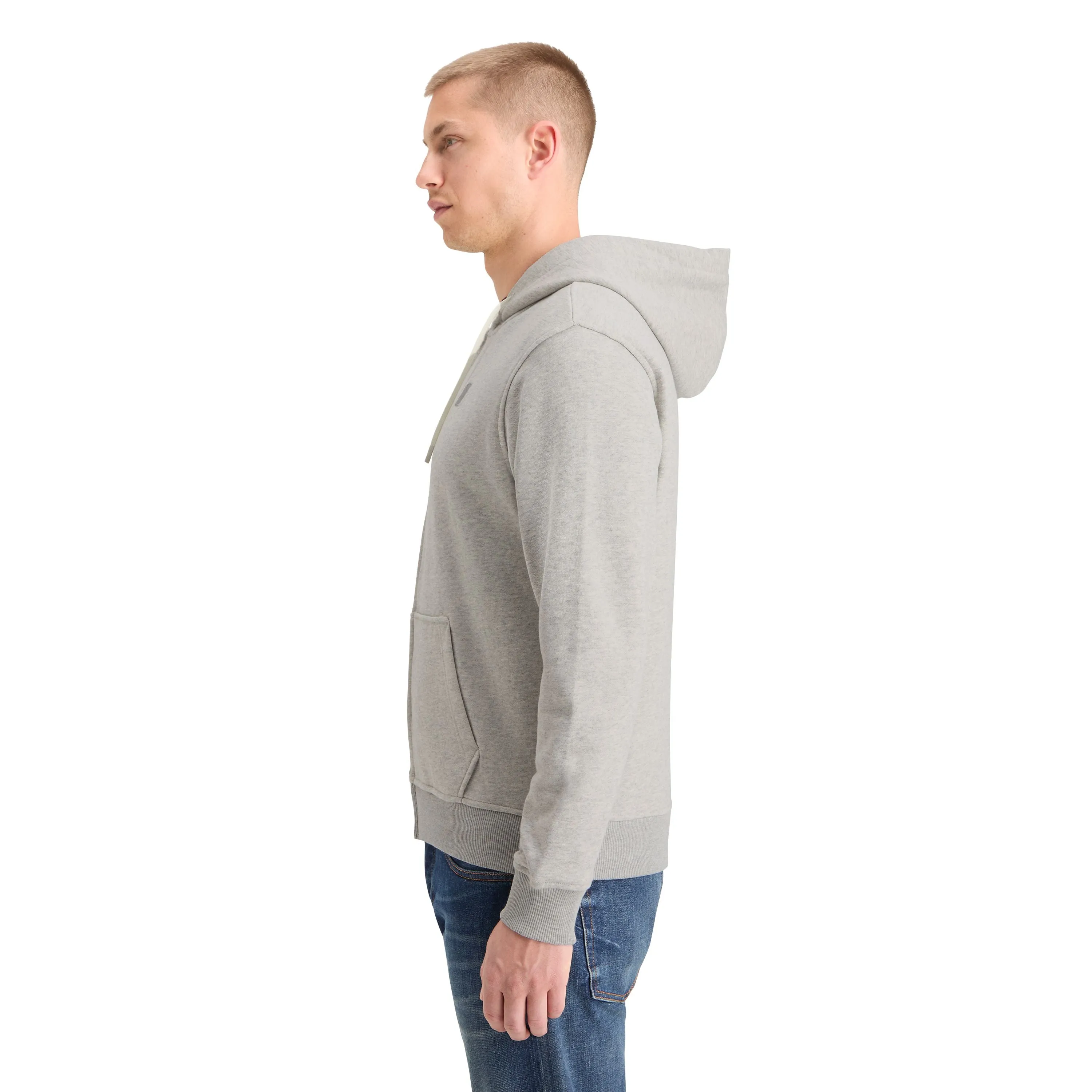 ESSENTIAL LOGO BADGE ZIP THROUGH HOODIE