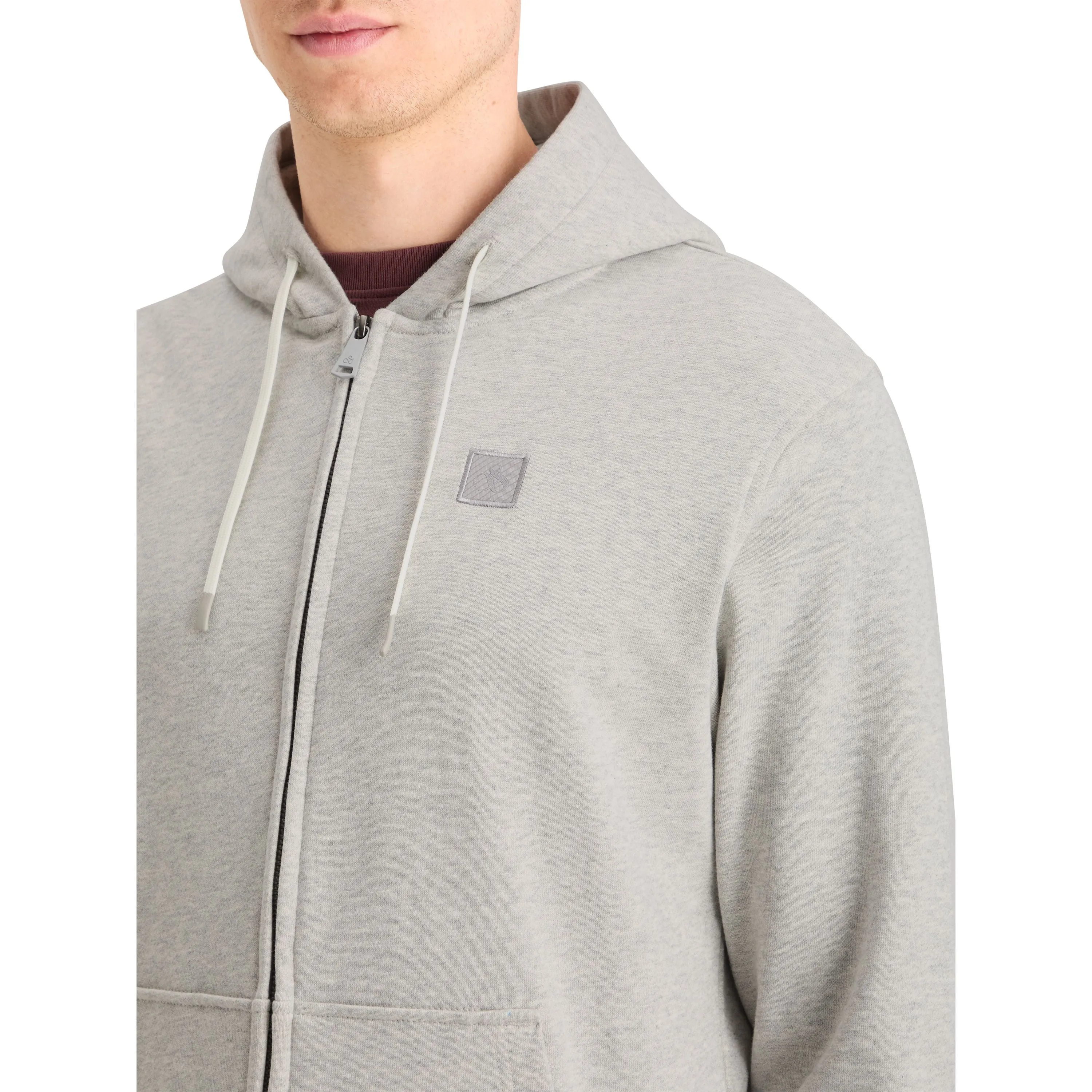 ESSENTIAL LOGO BADGE ZIP THROUGH HOODIE