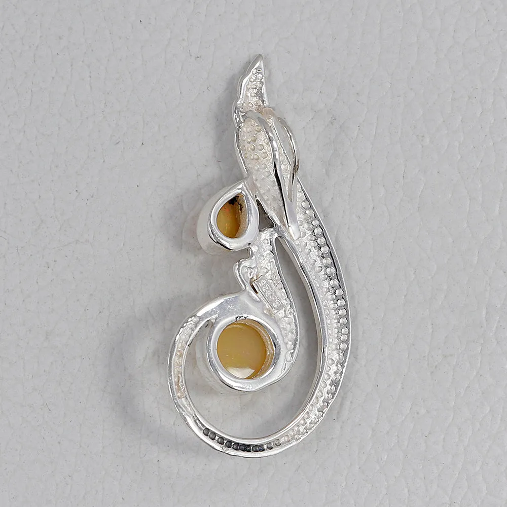 Ethiopian Opal Silver Designer Pendant