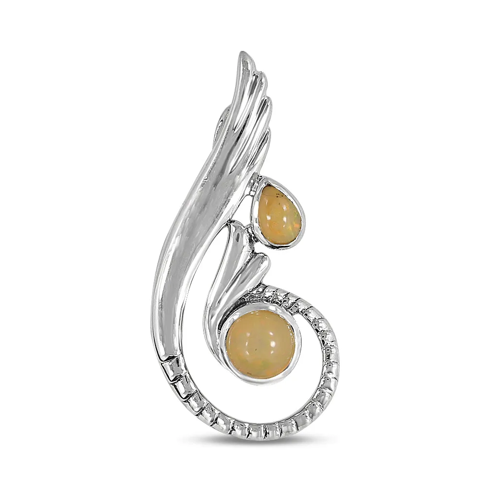 Ethiopian Opal Silver Designer Pendant