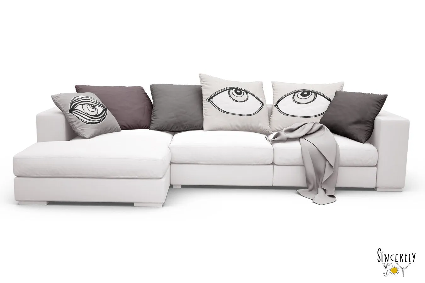 'EYE SEE YOU 04' REVERSIBLE Suede Pillow (2 PILLOWS IN ONE!)