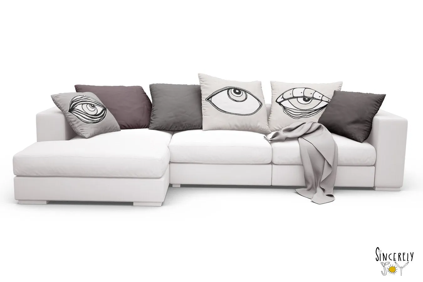 'EYE SEE YOU 04' REVERSIBLE Suede Pillow (2 PILLOWS IN ONE!)