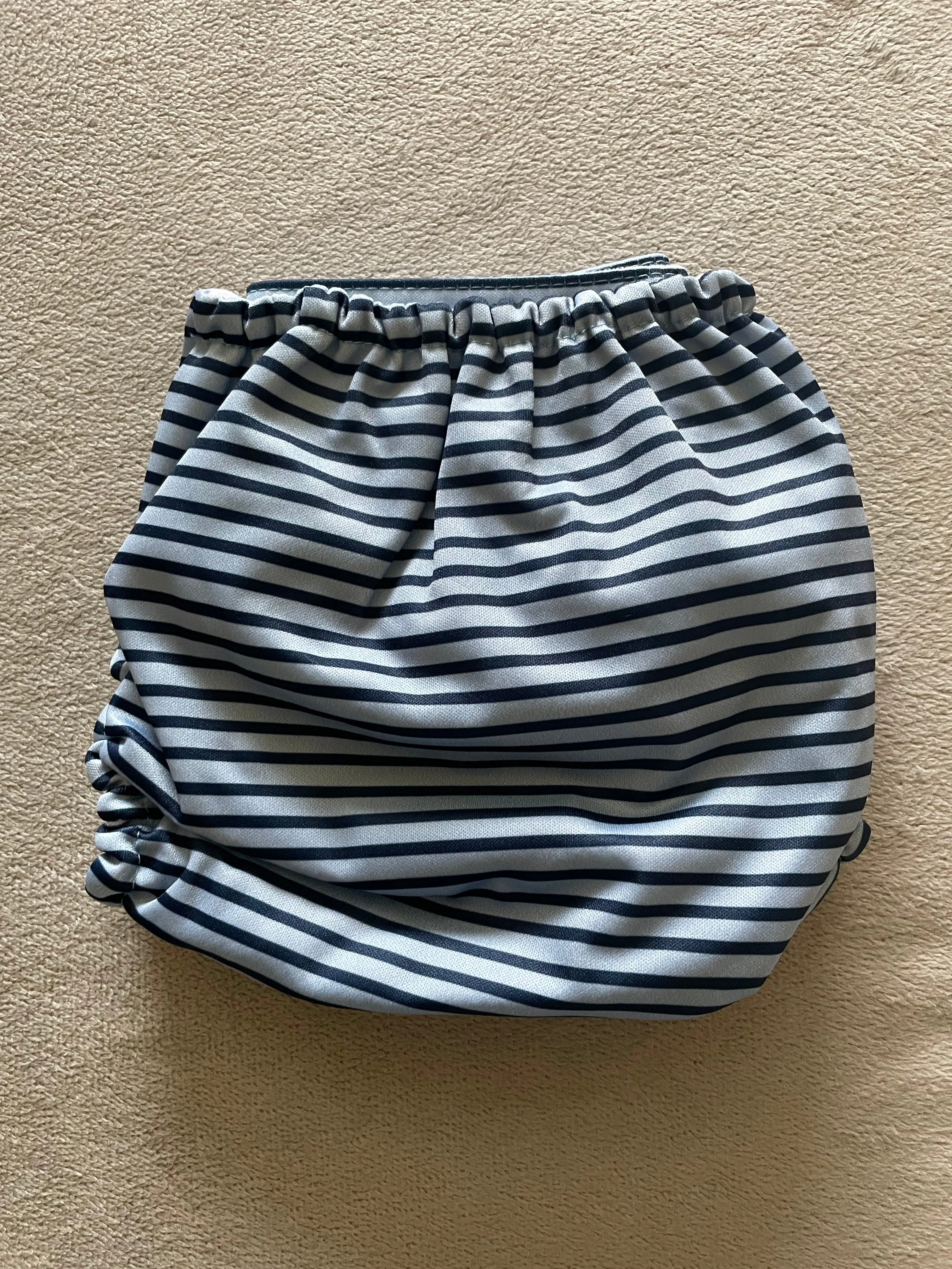 F180-Blue stripes-Mama Koala Pocket Diaper 1.0