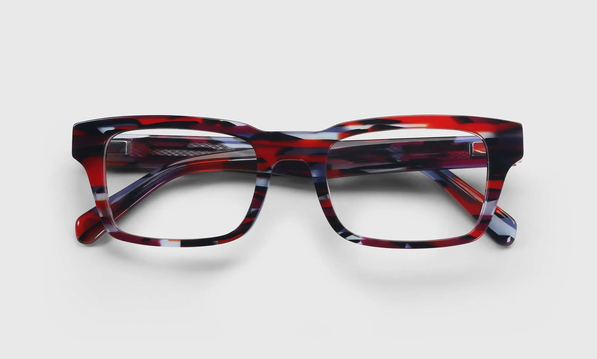 Fare n Square Color 01 - Red Multi-Stripe Front and Temples
