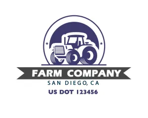 Farm Company Name Truck Decal (USDOT), 2 Pack