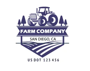 Farm Company Name Truck Decal (USDOT), 2 Pack