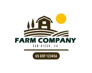 Farm Company Name Truck Decal (USDOT), 2 Pack