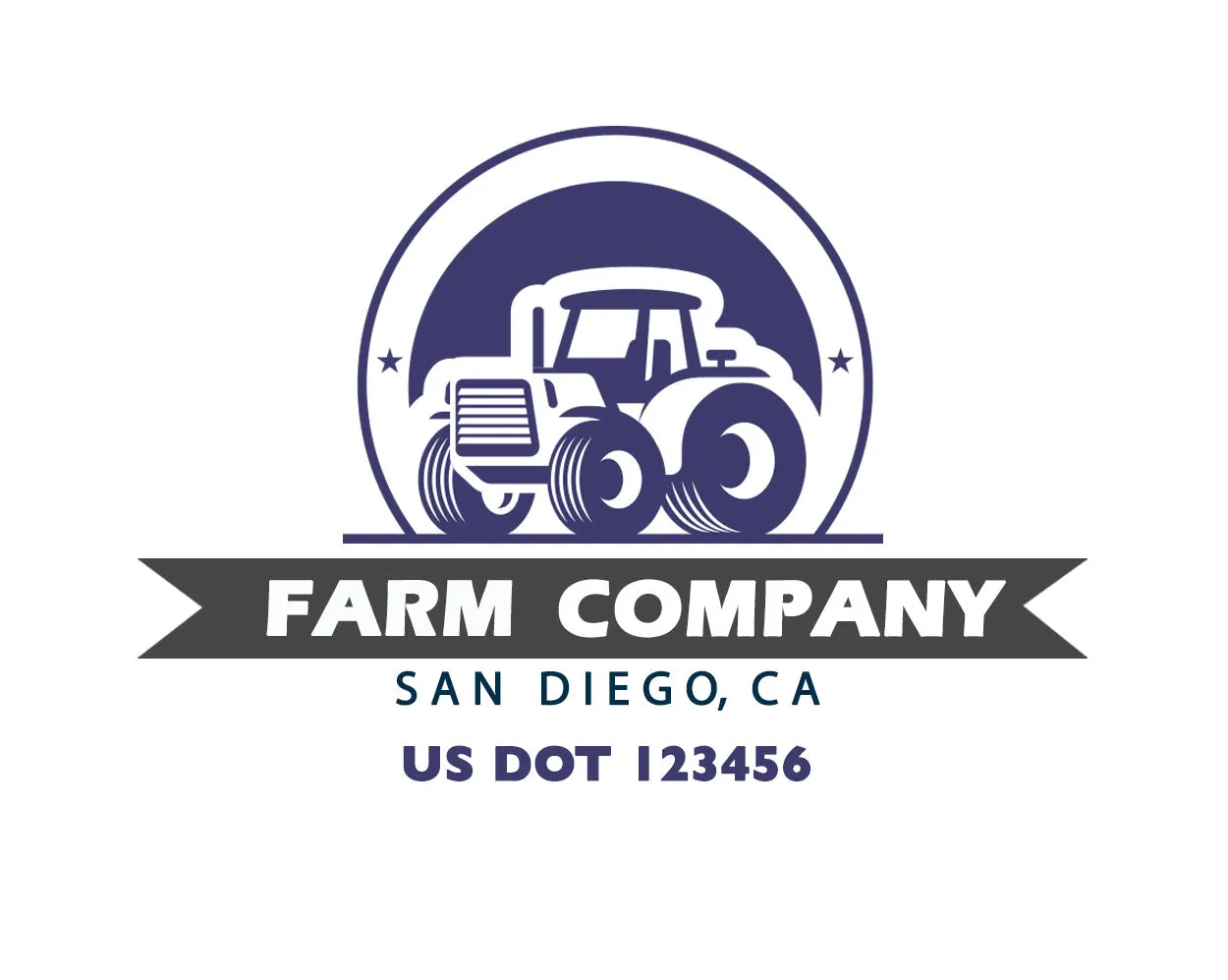 Farm Company Name Truck Decal (USDOT), 2 Pack