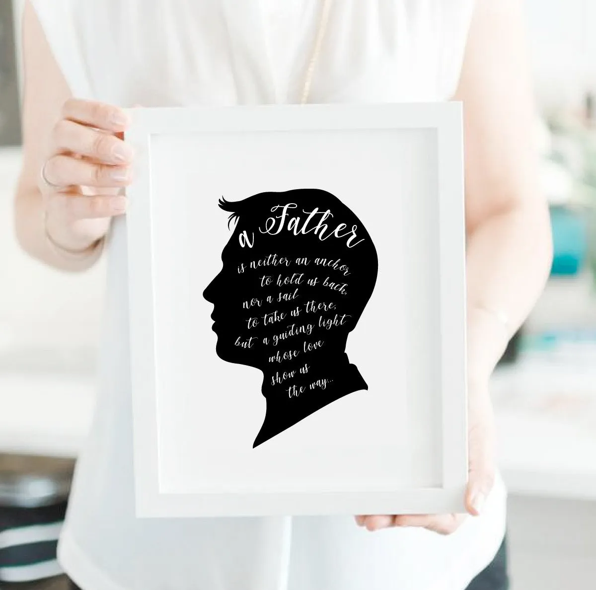 Fatherhood Quote Art Print