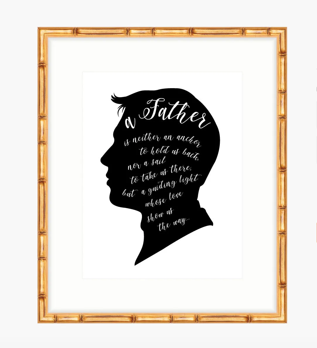 Fatherhood Quote Art Print