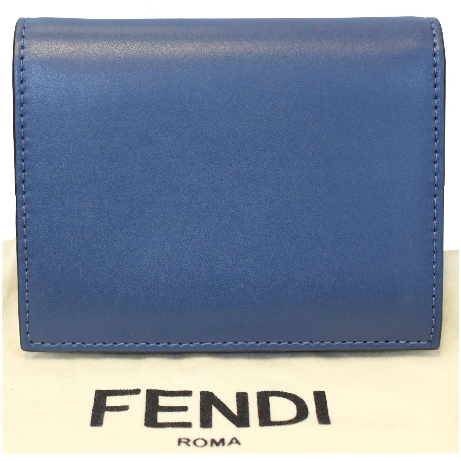 FFENDI Bi-Fold Leather Wallet Blue - Last Call
