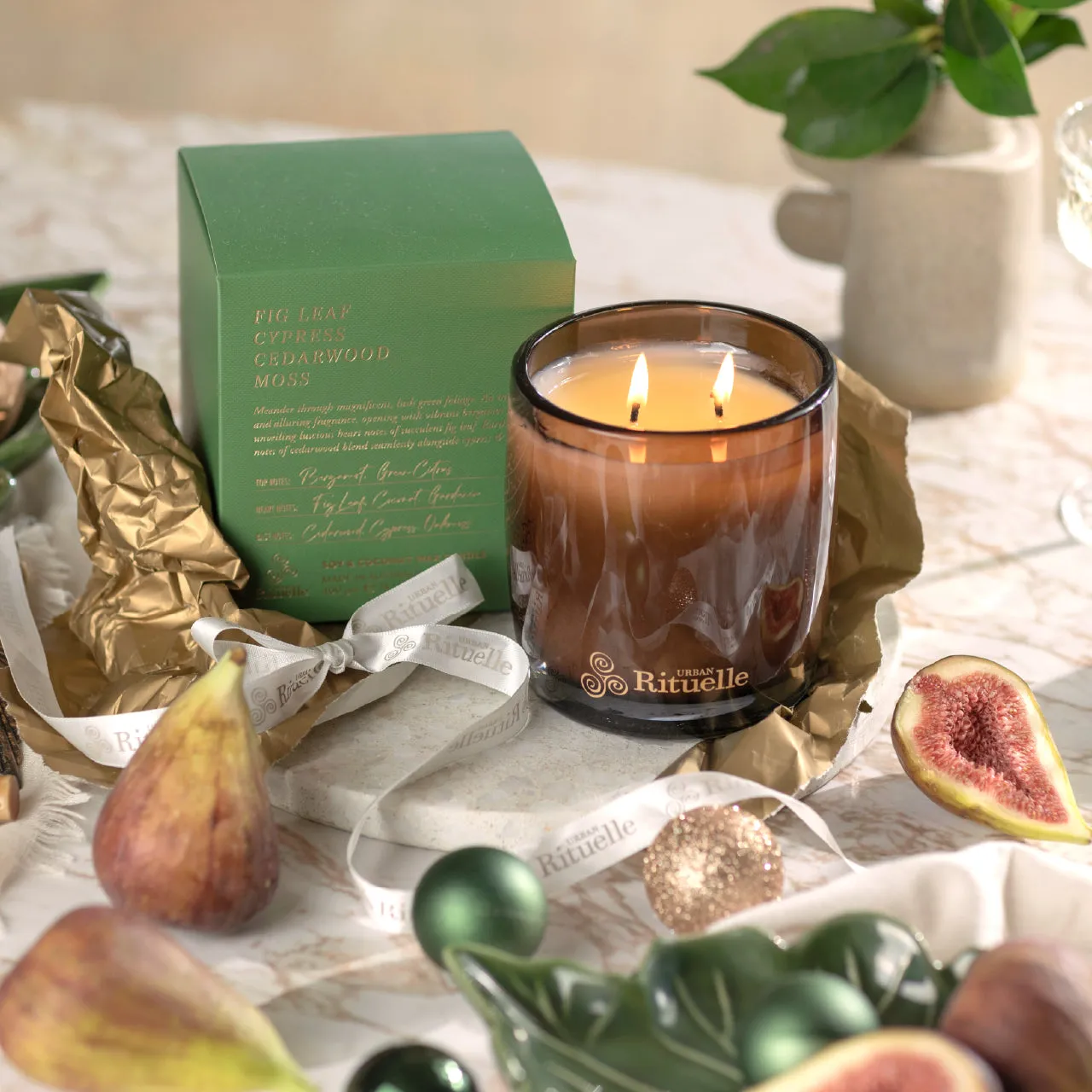 Fig Leaf, Cypress, Cedarwood, Moss Scented Soy Candle | 400gm