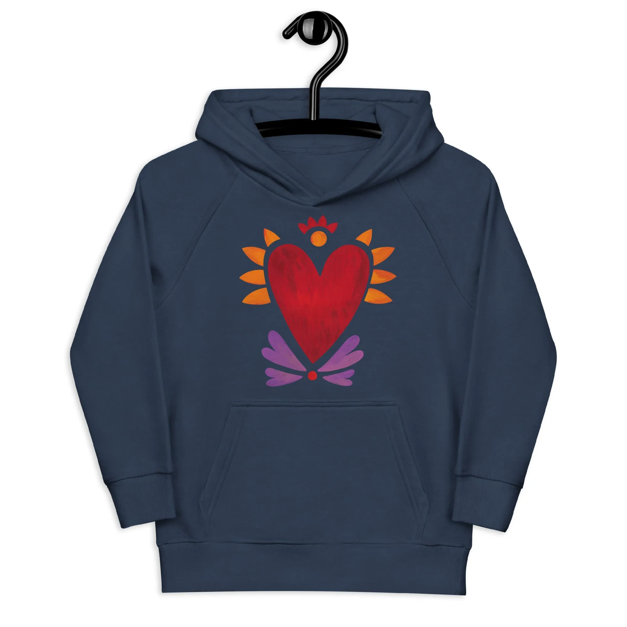 Flaming Heart - Kid's Eco Hoodie