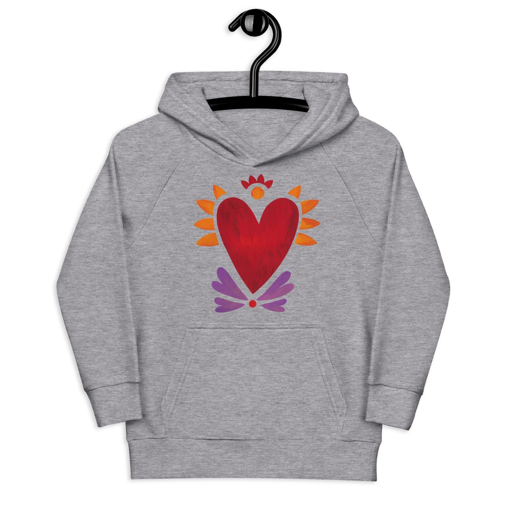 Flaming Heart - Kid's Eco Hoodie