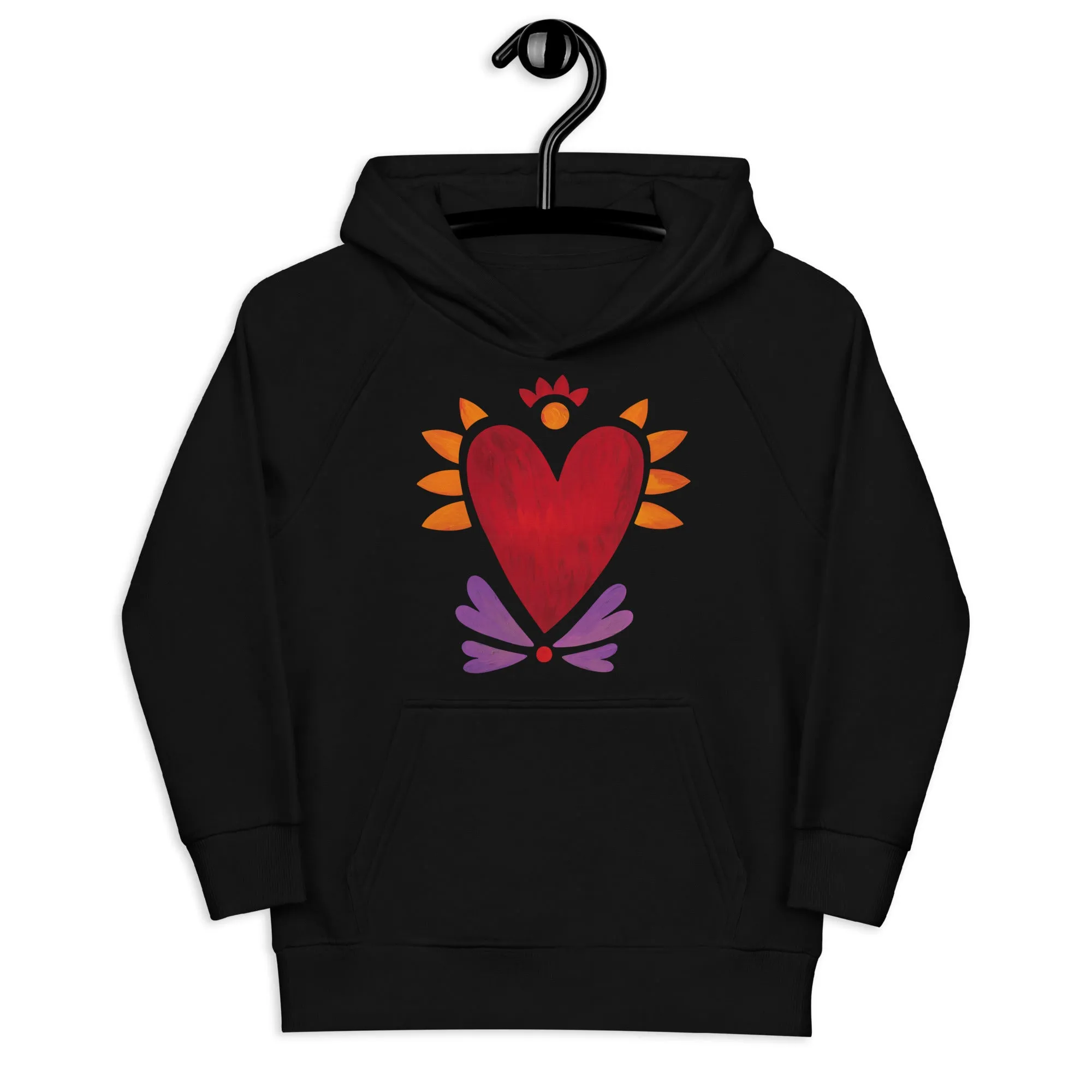Flaming Heart - Kid's Eco Hoodie