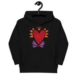 Flaming Heart - Kid's Eco Hoodie