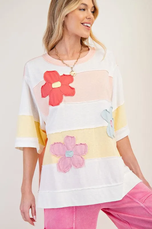 Flower Patch Cotton Slub Tunic
