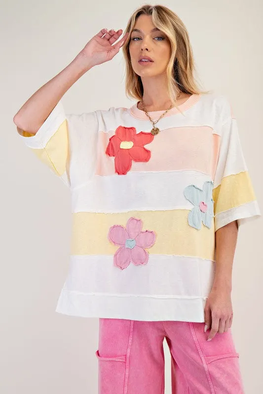 Flower Patch Cotton Slub Tunic