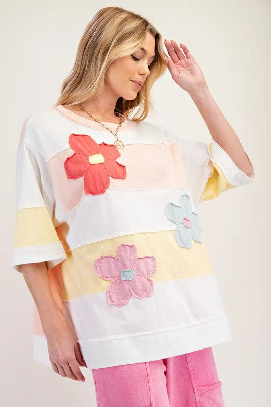 Flower Patch Cotton Slub Tunic