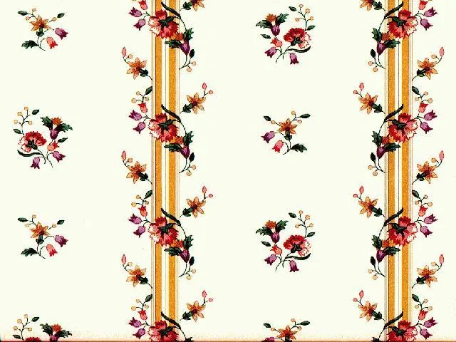 Flowers Stripes 4373 Wallpaper