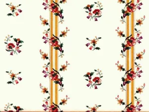Flowers Stripes 4373 Wallpaper