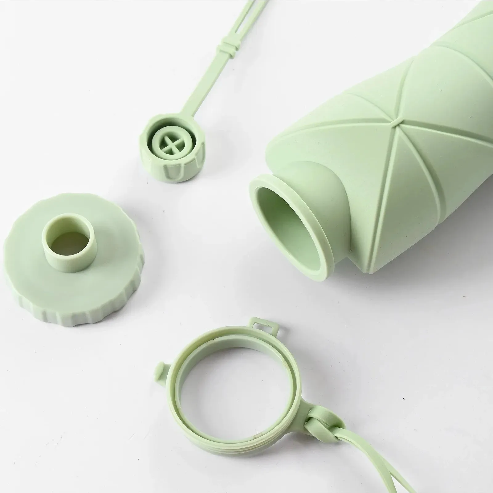 Foldable Silicone Water Bottle Leakproof, Portable, Ideal for Travel, Sports