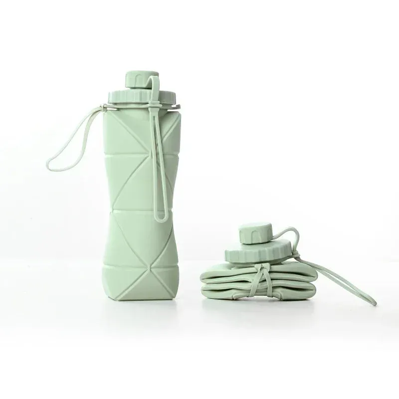 Foldable Silicone Water Bottle Leakproof, Portable, Ideal for Travel, Sports