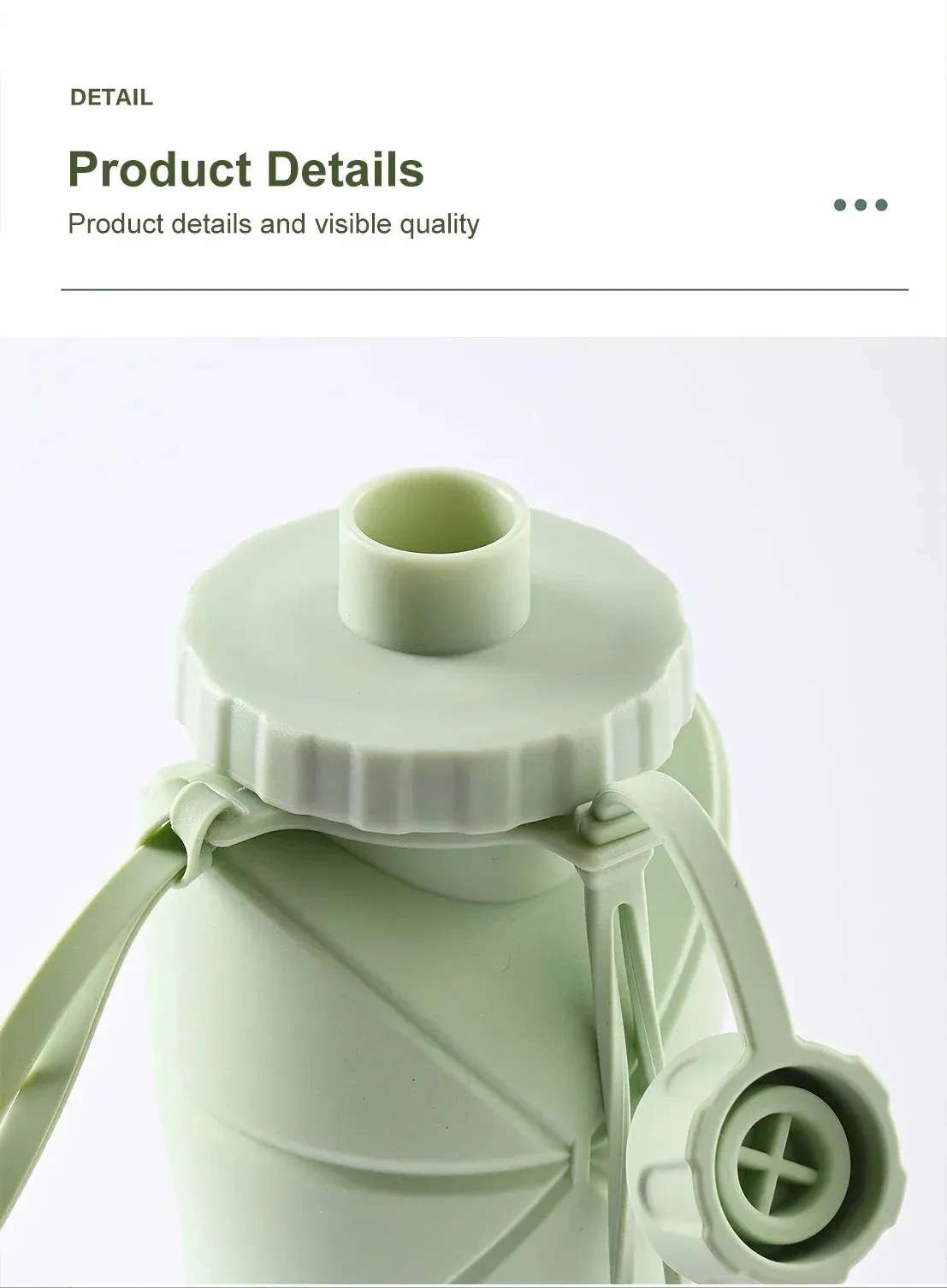 Foldable Silicone Water Bottle Leakproof, Portable, Ideal for Travel, Sports